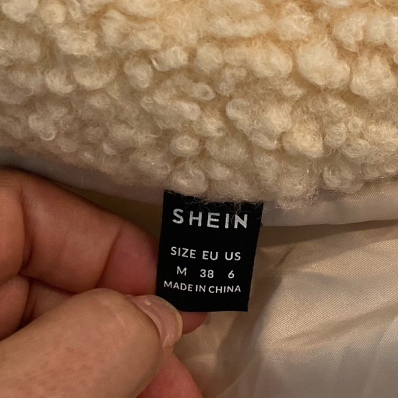 SHEIN Teddy Shearling Jacket Size Medium - Picture 5 of 8